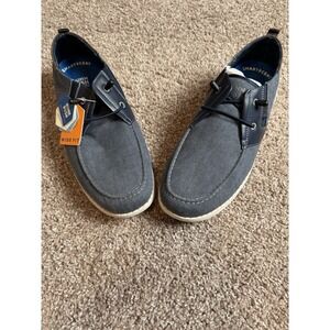 Nunn Bush Men's Brewski Moc Toe Slip-on Canvas Comfort Loafer, Size 12W, Navy